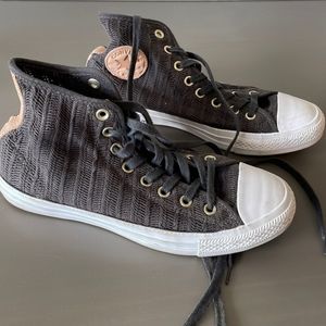Converse Sneakers - Gray Woven High Tops 9.5